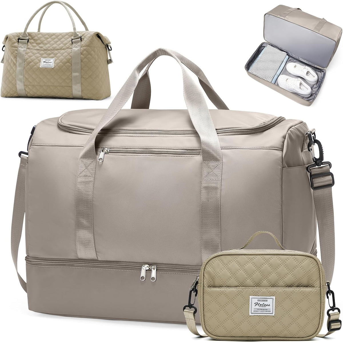 Extra Large Travel Duffle Bag, Carry-On Weekender Bags for Women Travel - Colors B