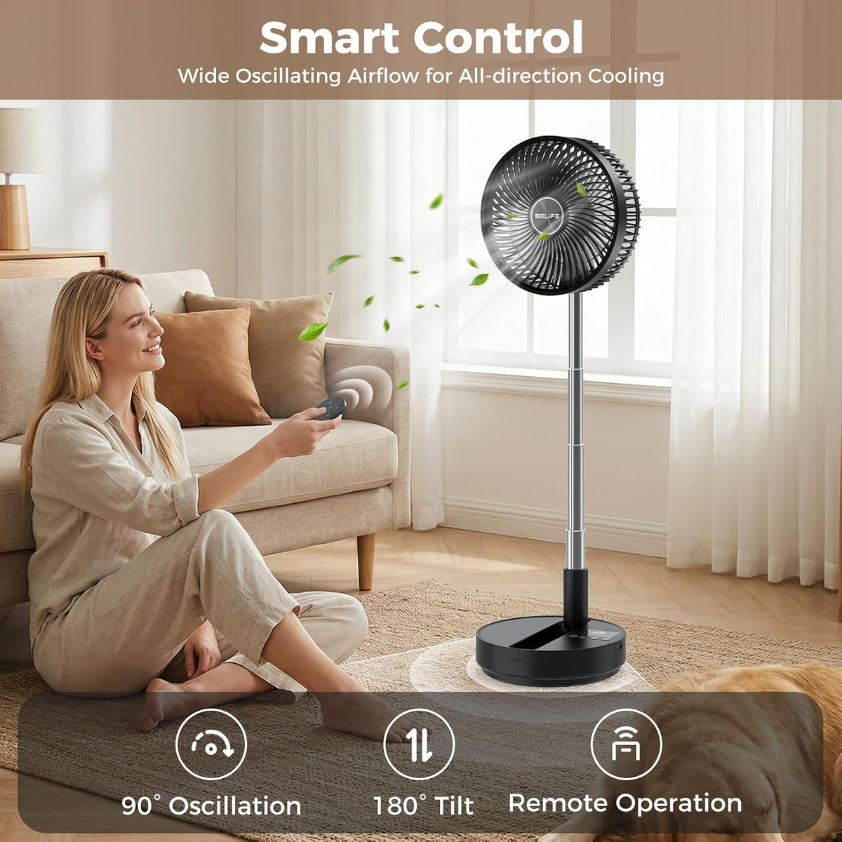 X8 Portable Oscillating Camping Fan for Travel