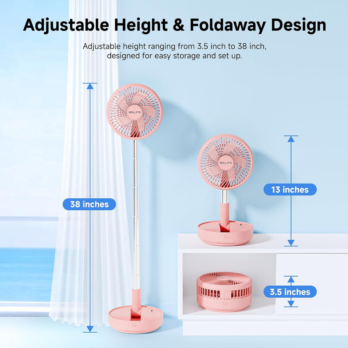 X8 Portable Oscillating Camping Fan for Travel