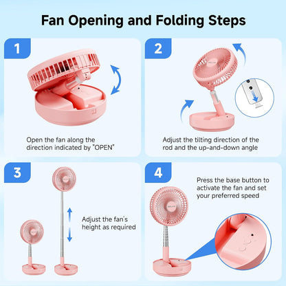 X8 Portable Oscillating Camping Fan for Travel