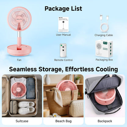 X8 Portable Oscillating Camping Fan for Travel