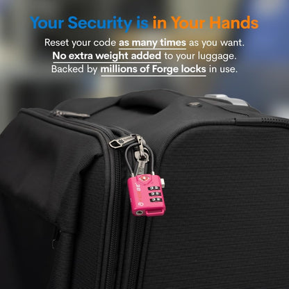TSA Approved Luggage Locks, Open Alert Cable Lock, 4 Colors