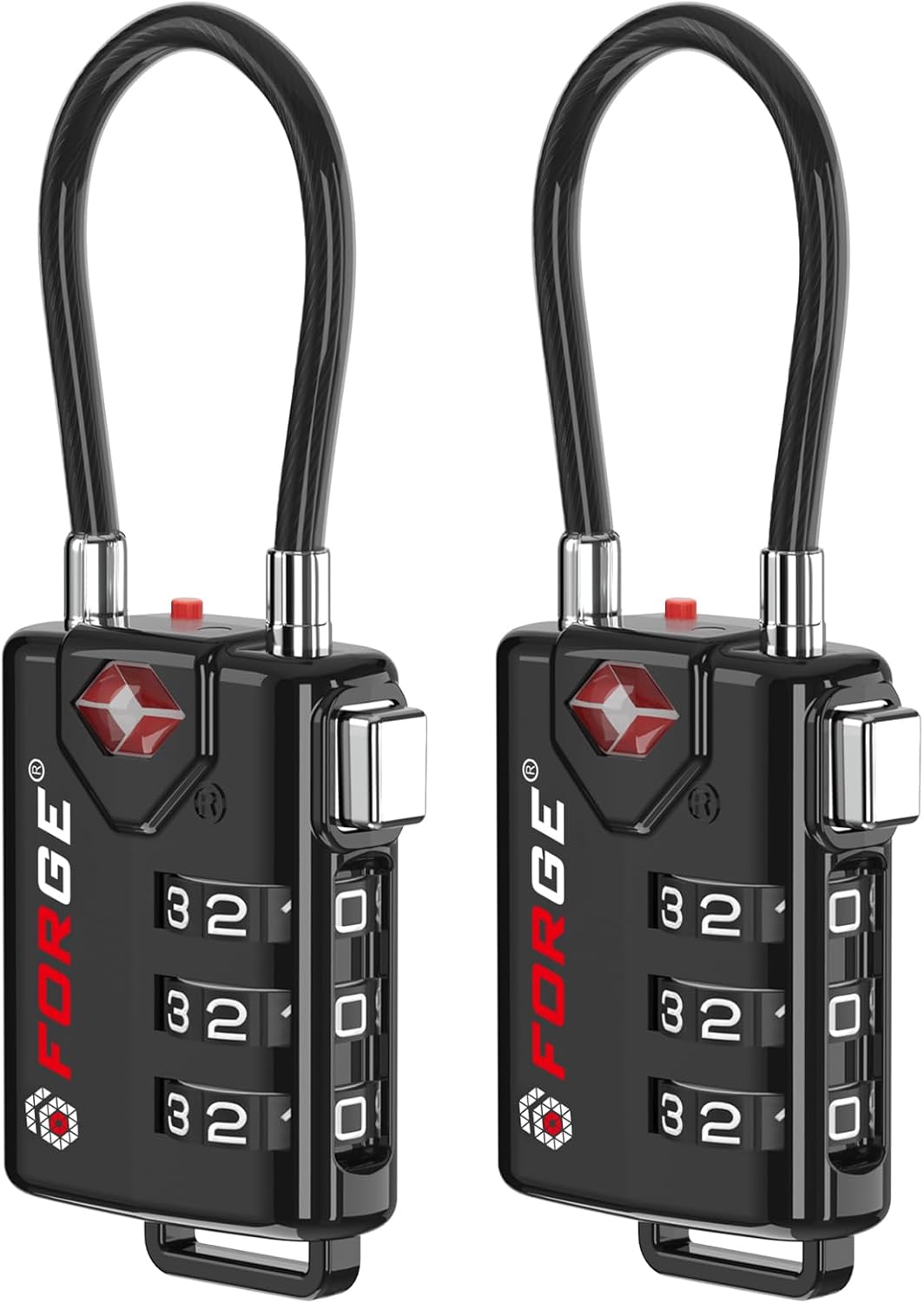TSA Approved Luggage Locks, Open Alert Cable Lock, 4 Colors
