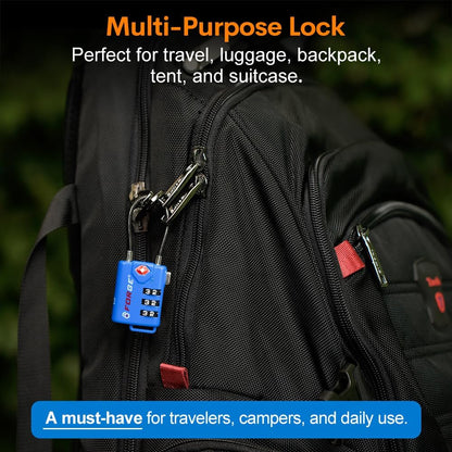 TSA Approved Luggage Locks, Open Alert Cable Lock, 4 Colors