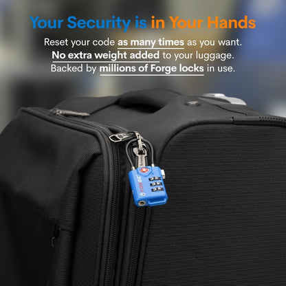 TSA Approved Luggage Locks, Open Alert Cable Lock, 4 Colors