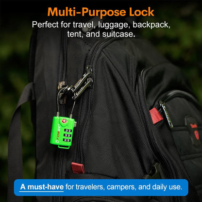 TSA Approved Luggage Locks, Open Alert Cable Lock, 4 Colors