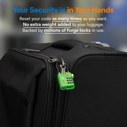 TSA Approved Luggage Locks, Open Alert Cable Lock, 4 Colors