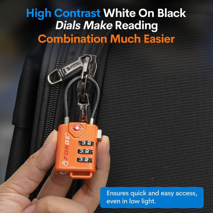 TSA Approved Luggage Locks, Open Alert Cable Lock, 4 Colors