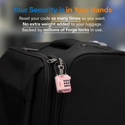 TSA Approved Luggage Locks, Open Alert Cable Lock, 4 Colors