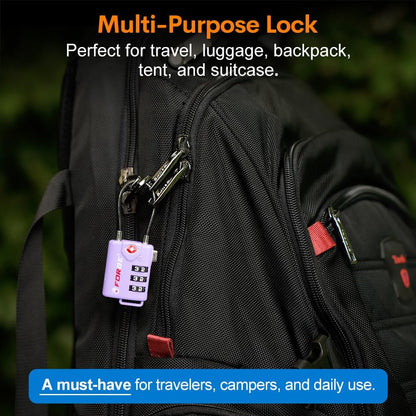 TSA Approved Luggage Locks, Open Alert Cable Lock, 4 Colors