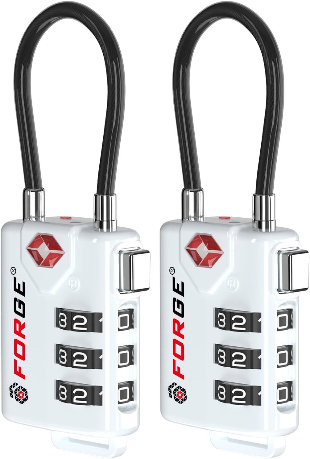 TSA Approved Luggage Locks, Open Alert Cable Lock, 4 Colors