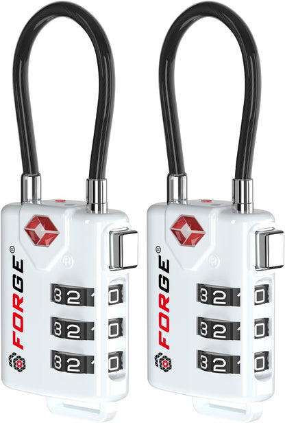 TSA Approved Luggage Locks, Open Alert Cable Lock, 4 Colors