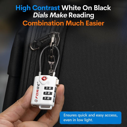 TSA Approved Luggage Locks, Open Alert Cable Lock, 4 Colors