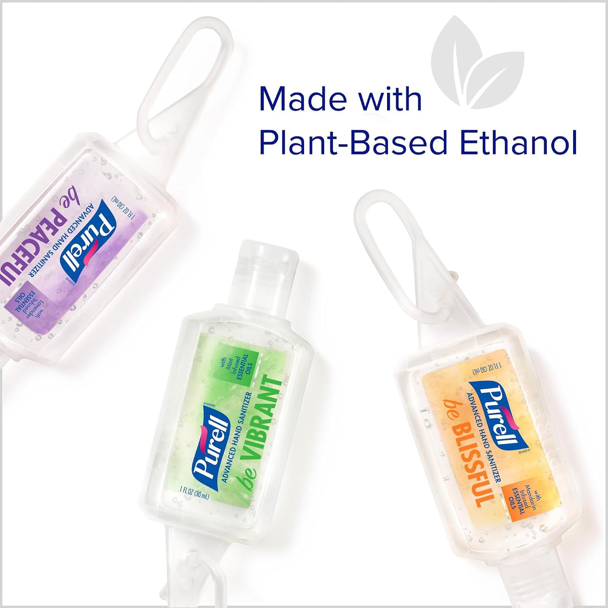 Hand Sanitizer Scented Mix w Travel Carriers 8x1oz - 3900-09-ECME17