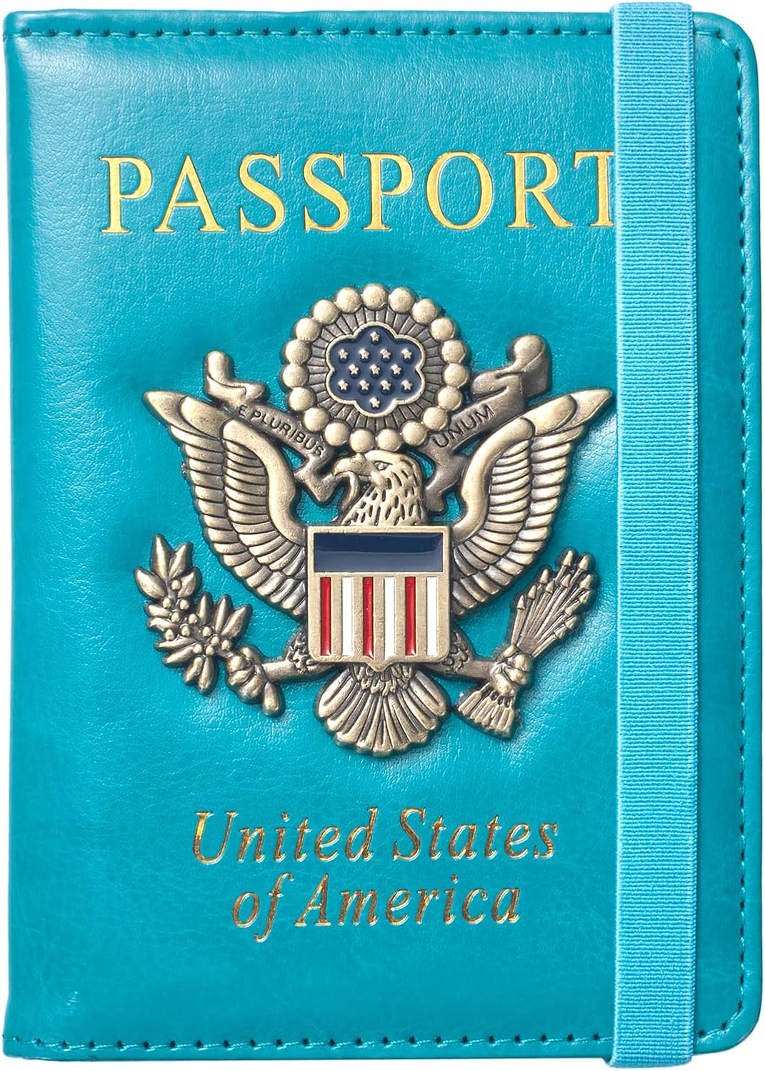Passport Holder for Men Women RFID Blocking US Passport Cover Case, Waterproof Leather Passport Book Protector with Vaccine Card Slot Travel Document Organizer