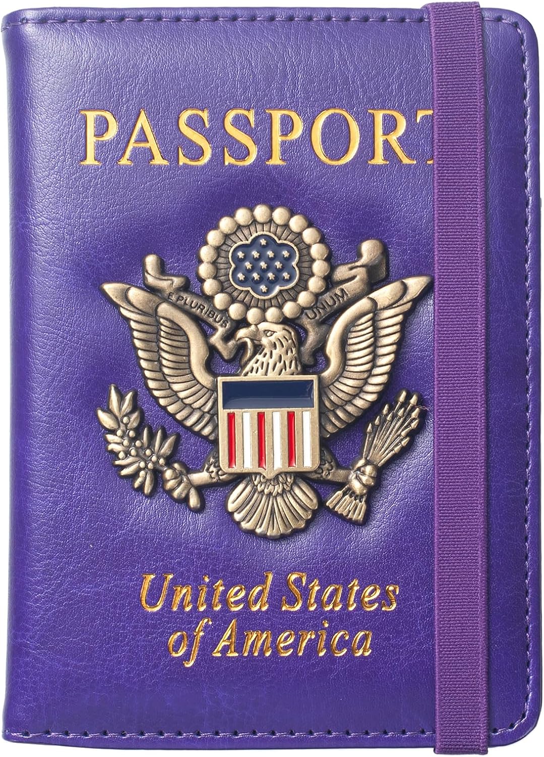 Passport Holder for Men Women RFID Blocking US Passport Cover Case, Waterproof Leather Passport Book Protector with Vaccine Card Slot Travel Document Organizer