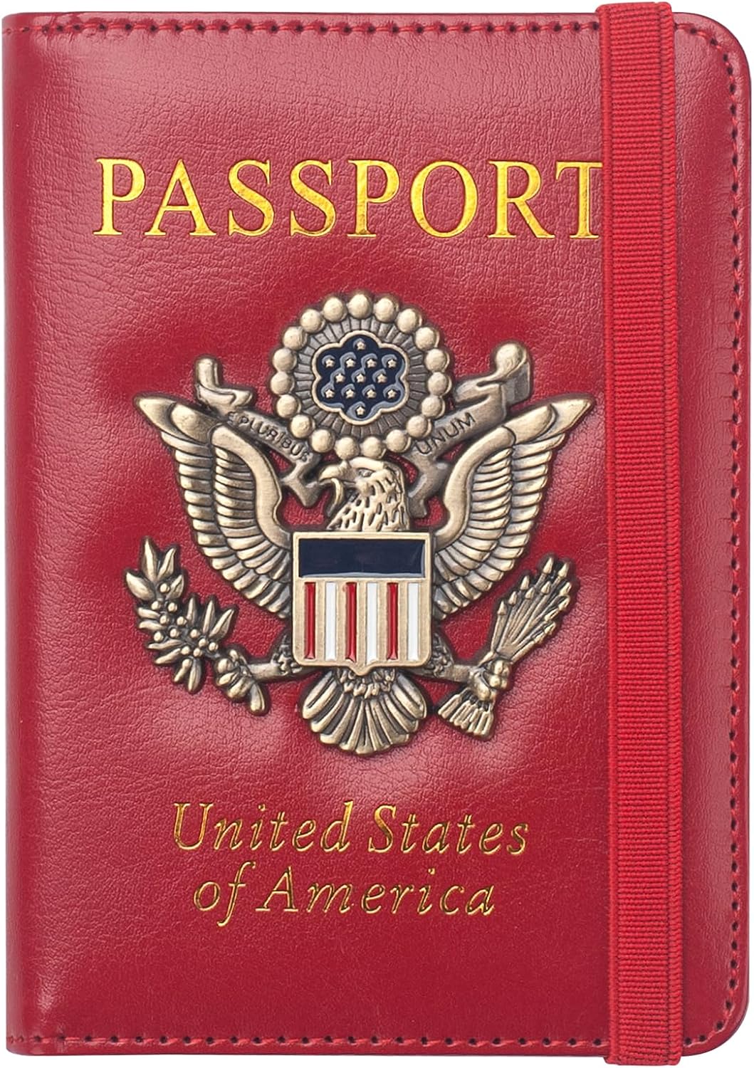 Passport Holder for Men Women RFID Blocking US Passport Cover Case, Waterproof Leather Passport Book Protector with Vaccine Card Slot Travel Document Organizer
