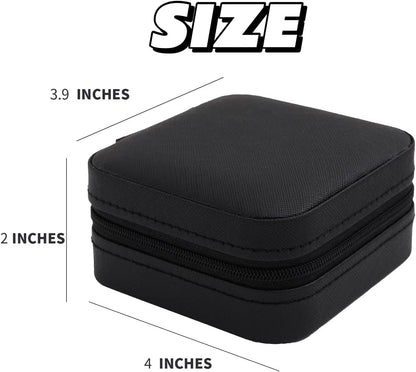 Travel jewelry case Travel jewelry box Travel Jewelry Organizer Small box Gift for Girls Women with Mirror(Pink)