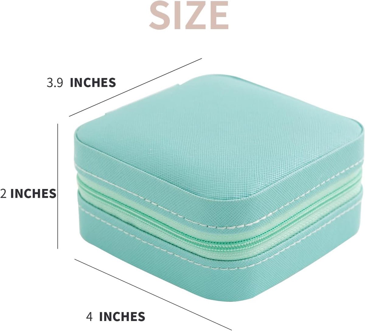 Travel jewelry case Travel jewelry box Travel Jewelry Organizer Small box Gift for Girls Women with Mirror(Pink)