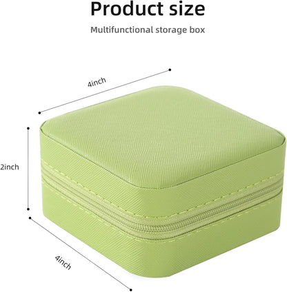 Travel jewelry case Travel jewelry box Travel Jewelry Organizer Small box Gift for Girls Women with Mirror(Pink)