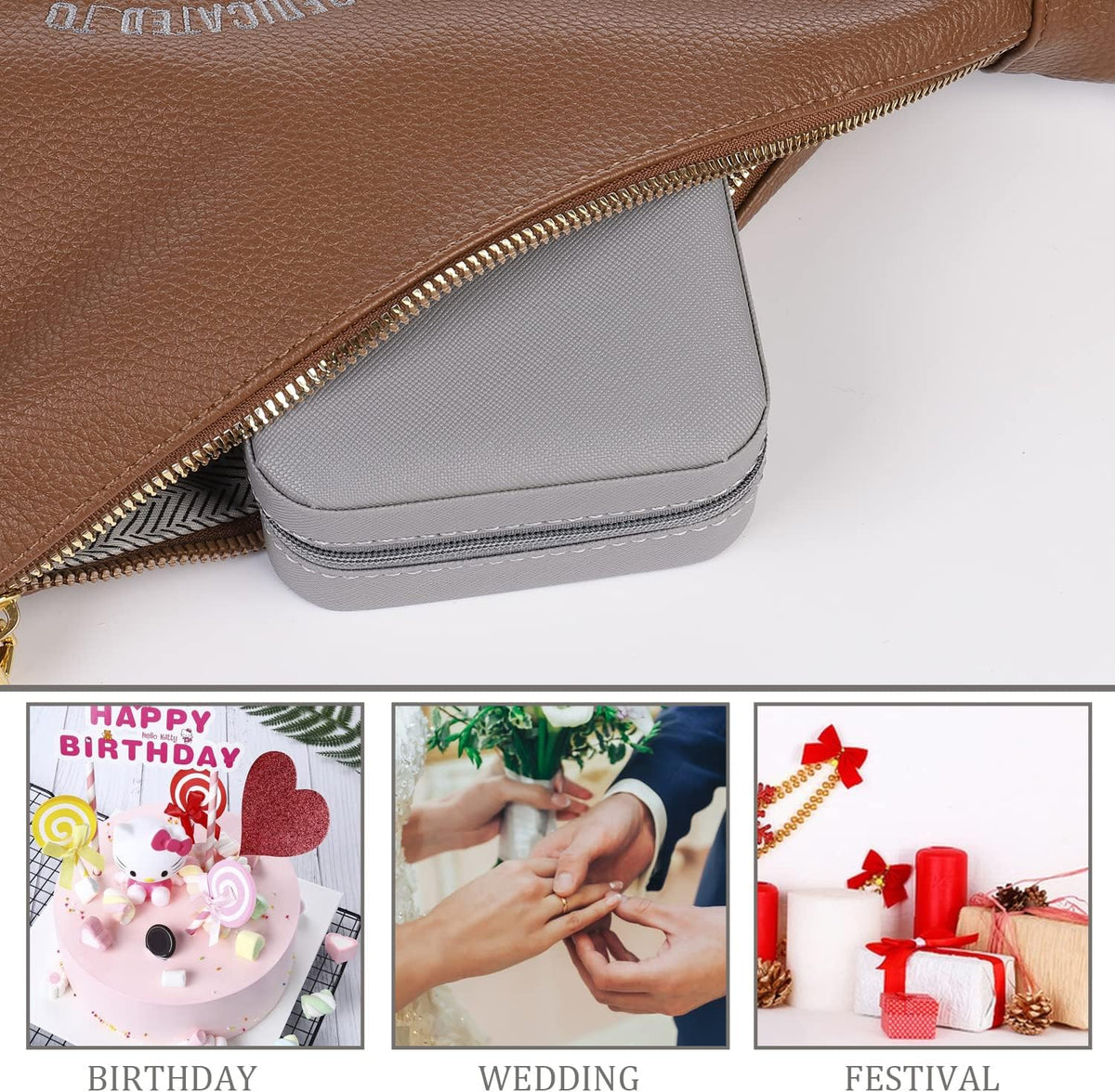Travel jewelry case Travel jewelry box Travel Jewelry Organizer Small box Gift for Girls Women with Mirror(Pink)