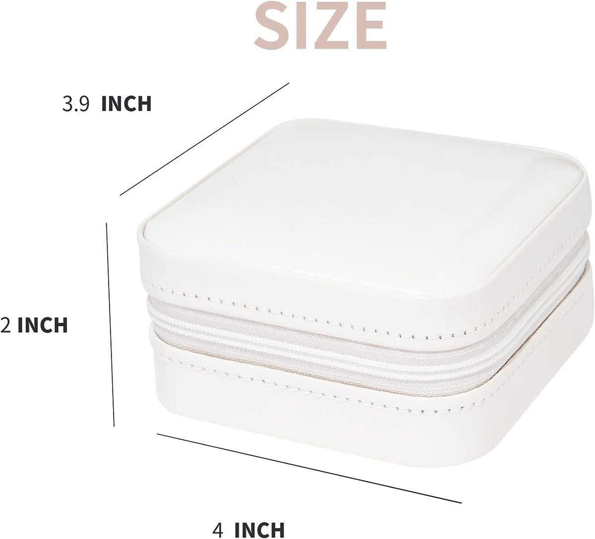 Travel jewelry case Travel jewelry box Travel Jewelry Organizer Small box Gift for Girls Women with Mirror(Pink)