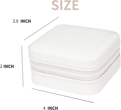 Travel jewelry case Travel jewelry box Travel Jewelry Organizer Small box Gift for Girls Women with Mirror(Pink)