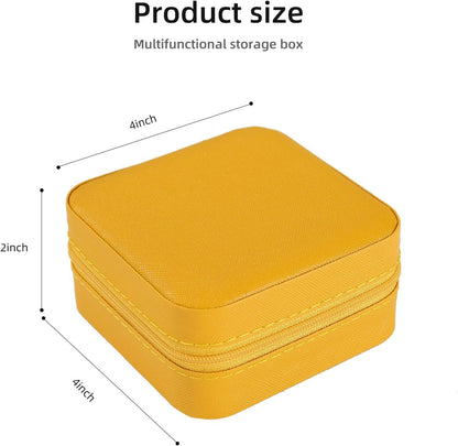 Travel jewelry case Travel jewelry box Travel Jewelry Organizer Small box Gift for Girls Women with Mirror(Pink)