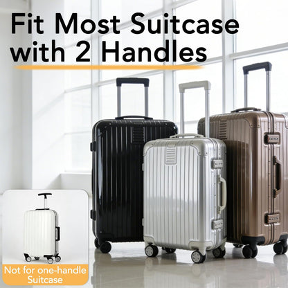 Luggage Cup Holder with Strap, Travel Drink Holder with Phone Pocket, Hands Free Suitcase Drink Carrier Fits Stanley 40oz Cups, Luggage Accessories for Travel Airport Convenience