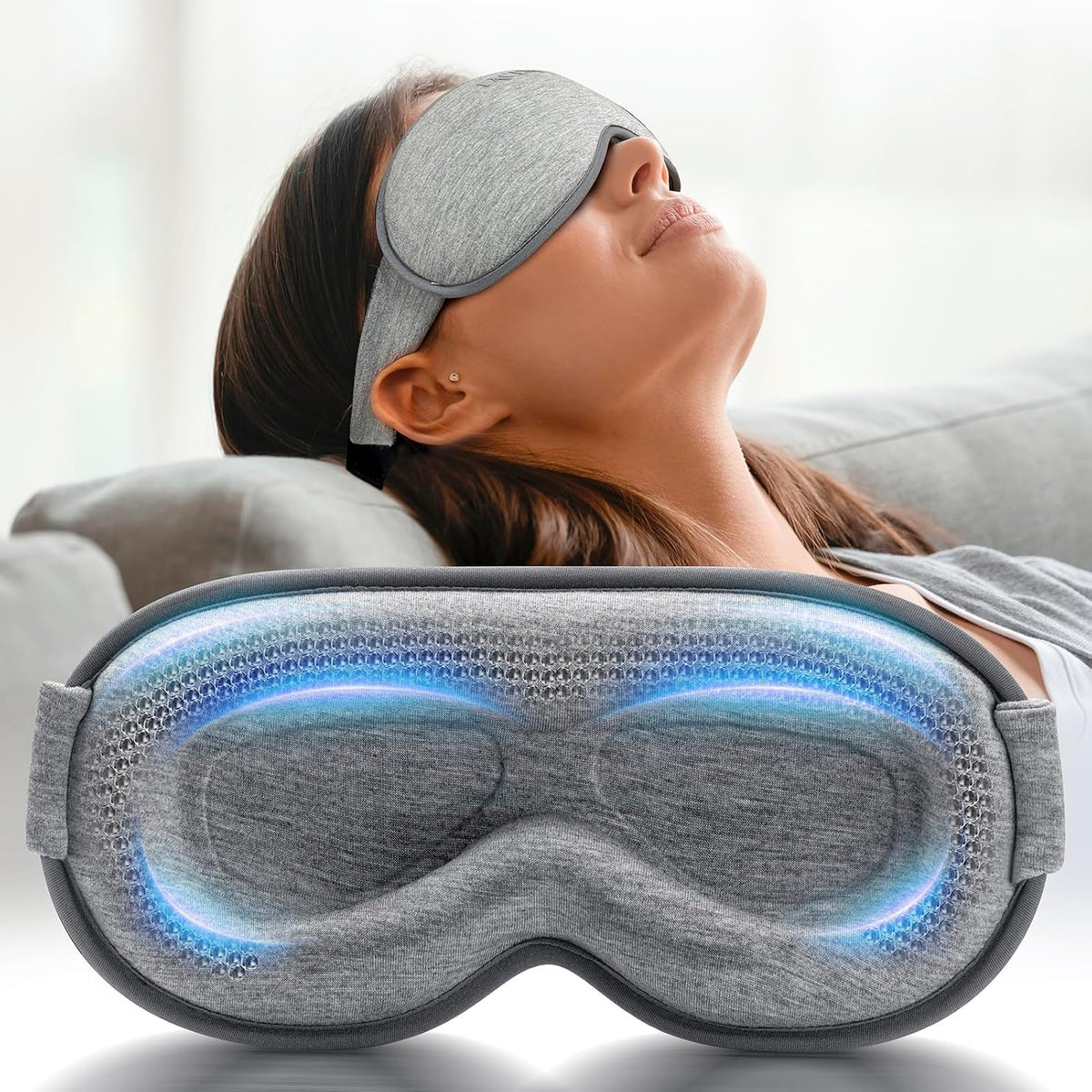 3D Blackout Weighted Sleep Mask, Airplane Travel & Nurse Essential