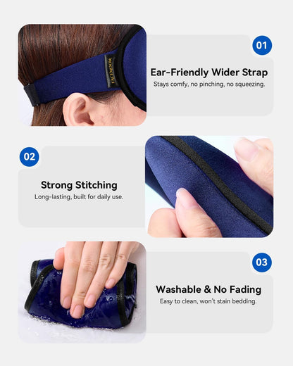 3D Blackout Weighted Sleep Mask, Airplane Travel & Nurse Essential