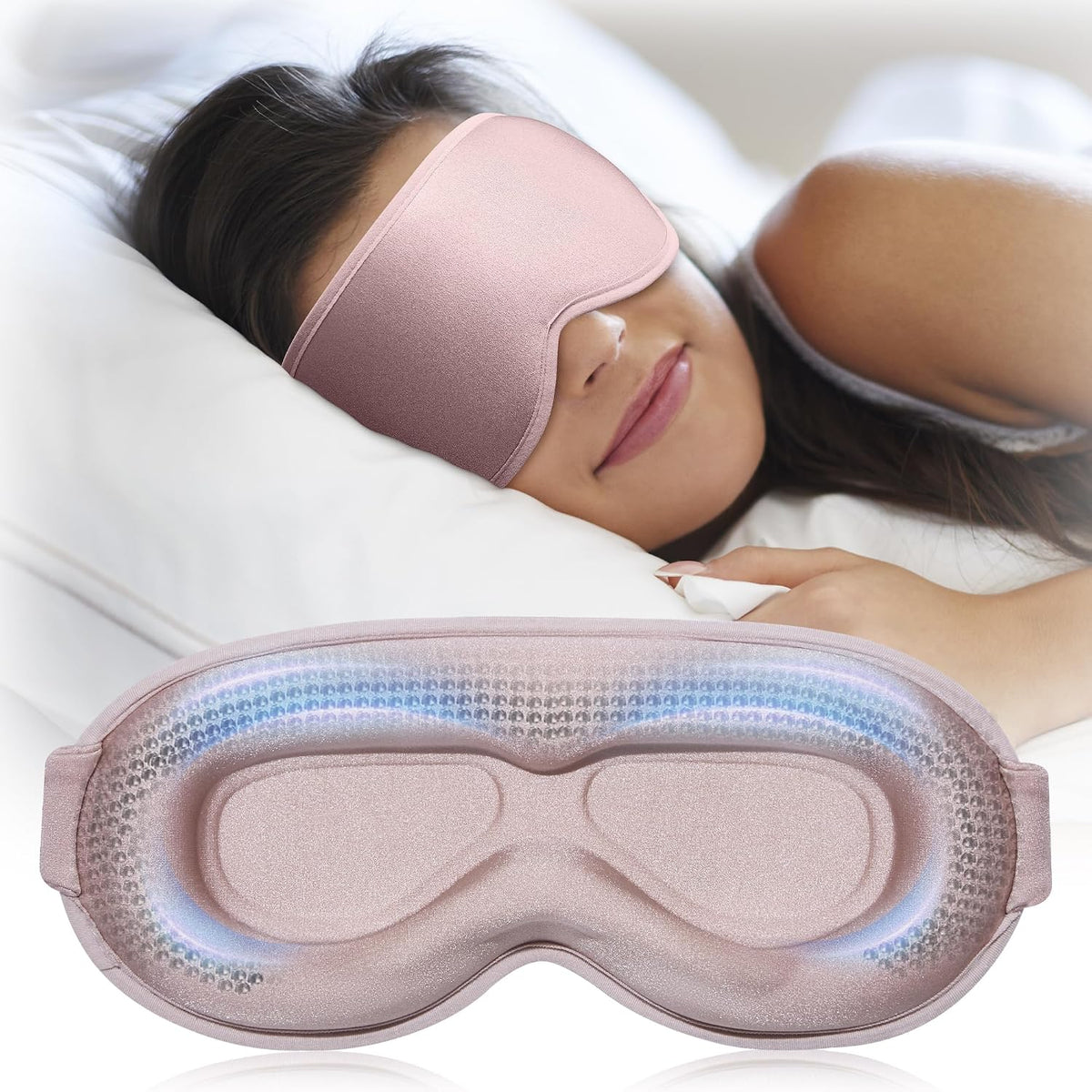 3D Blackout Weighted Sleep Mask, Airplane Travel & Nurse Essential