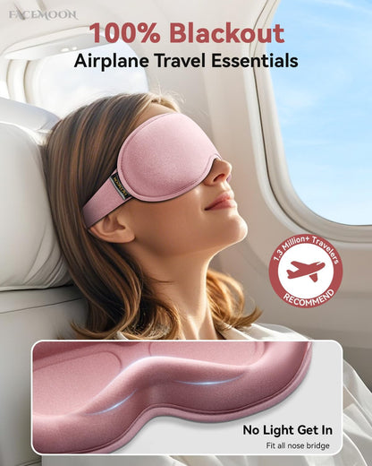 3D Blackout Weighted Sleep Mask, Airplane Travel & Nurse Essential