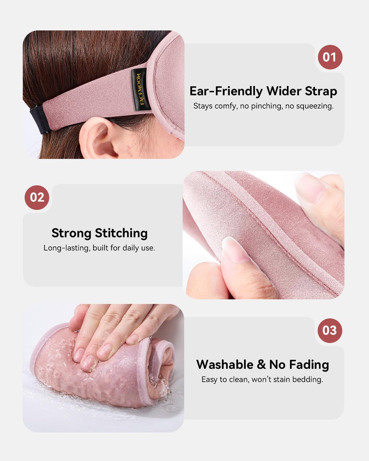 3D Blackout Weighted Sleep Mask, Airplane Travel & Nurse Essential