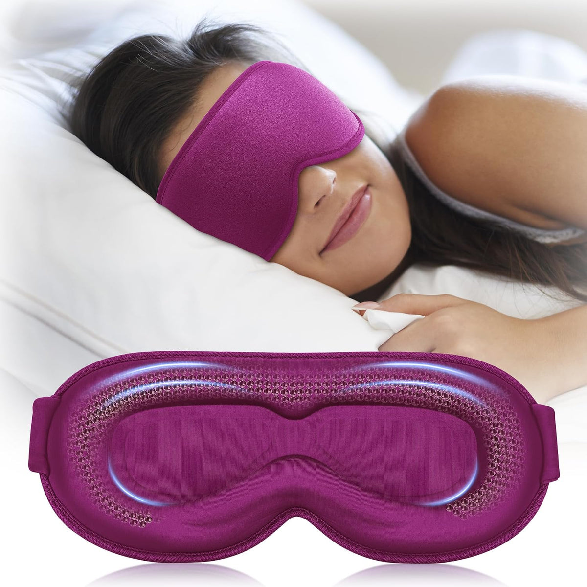3D Blackout Weighted Sleep Mask, Airplane Travel & Nurse Essential