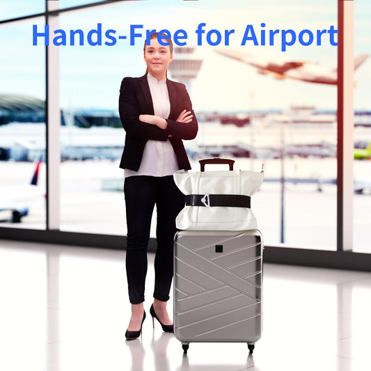 Luggage Straps for Suitcases, 2-in-1 Add a Bag Adjustable Travel Belt Black