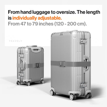Luggage Straps - Particularly conspicuous & Secure - Incl. 2 Name Tags - Luggage Strap Ideal crosswise - [Set of 2]