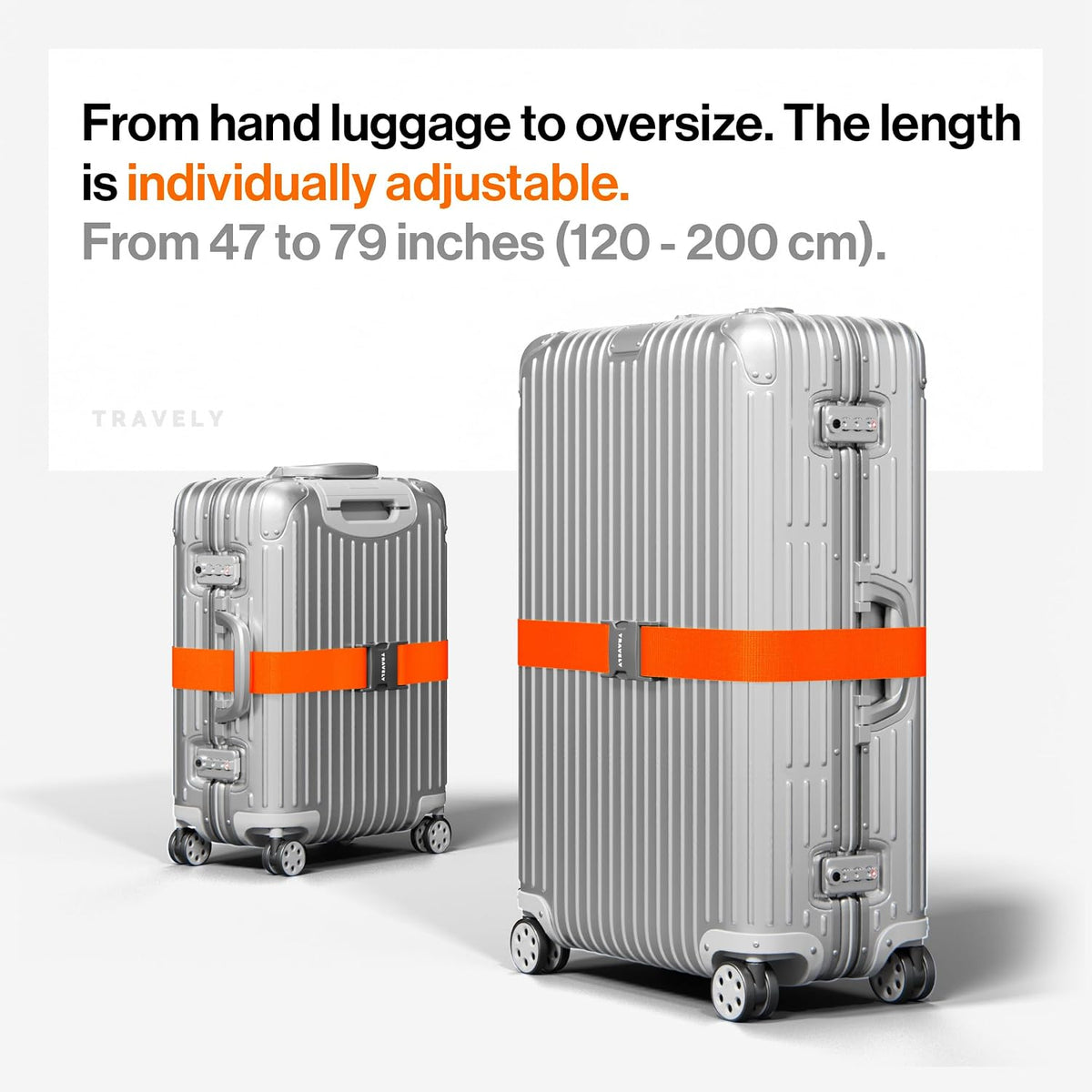 Luggage Straps - Particularly conspicuous & Secure - Incl. 2 Name Tags - Luggage Strap Ideal crosswise - [Set of 2]
