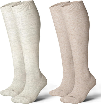 Cotton Compression Socks for Women&Men 20-30mmHg Knee High Cute Support Sock for Nurses Pregnancy Travel