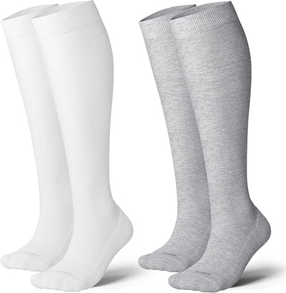 Cotton Compression Socks for Women&Men 20-30mmHg Knee High Cute Support Sock for Nurses Pregnancy Travel