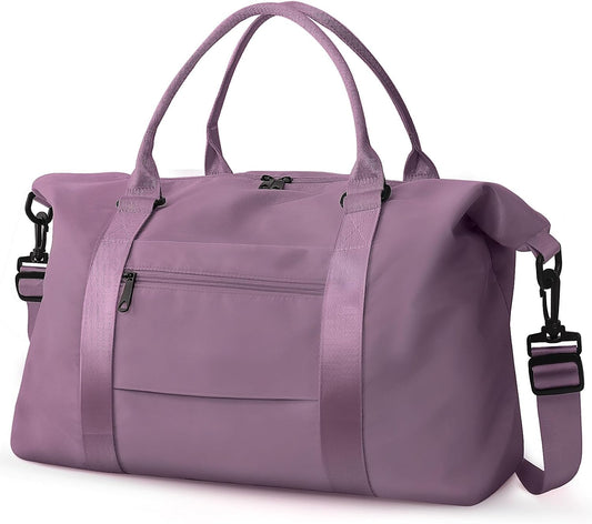 Travel Duffle Bag, Waterproof Weekender Bag Carry On Tote Bags for Women, Travel Essentials Sport Gym Bag for Men, Hospital Bag for Labor and Delivery, Overnight Bag Luggage Bag with Trolley Sleeve