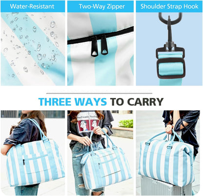 Travel Duffle Bag, Waterproof Weekender Bag Carry On Tote Bags for Women, Travel Essentials Sport Gym Bag for Men, Hospital Bag for Labor and Delivery, Overnight Bag Luggage Bag with Trolley Sleeve