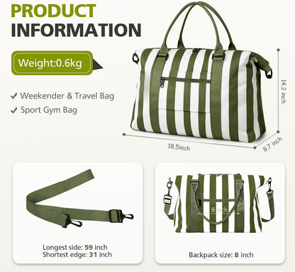 Travel Duffle Bag, Waterproof Weekender Bag Carry On Tote Bags for Women, Travel Essentials Sport Gym Bag for Men, Hospital Bag for Labor and Delivery, Overnight Bag Luggage Bag with Trolley Sleeve