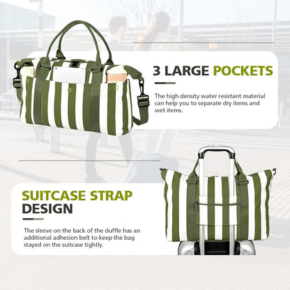 Travel Duffle Bag, Waterproof Weekender Bag Carry On Tote Bags for Women, Travel Essentials Sport Gym Bag for Men, Hospital Bag for Labor and Delivery, Overnight Bag Luggage Bag with Trolley Sleeve