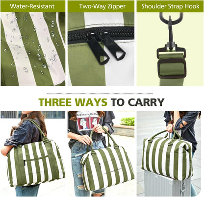 Travel Duffle Bag, Waterproof Weekender Bag Carry On Tote Bags for Women, Travel Essentials Sport Gym Bag for Men, Hospital Bag for Labor and Delivery, Overnight Bag Luggage Bag with Trolley Sleeve