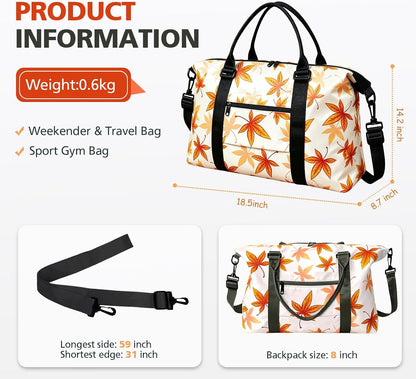 Travel Duffle Bag, Waterproof Weekender Bag Carry On Tote Bags for Women, Travel Essentials Sport Gym Bag for Men, Hospital Bag for Labor and Delivery, Overnight Bag Luggage Bag with Trolley Sleeve
