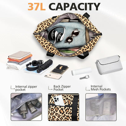 Travel Duffle Bag, Waterproof Weekender Bag Carry On Tote Bags for Women, Travel Essentials Sport Gym Bag for Men, Hospital Bag for Labor and Delivery, Overnight Bag Luggage Bag with Trolley Sleeve