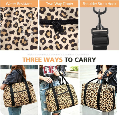 Travel Duffle Bag, Waterproof Weekender Bag Carry On Tote Bags for Women, Travel Essentials Sport Gym Bag for Men, Hospital Bag for Labor and Delivery, Overnight Bag Luggage Bag with Trolley Sleeve