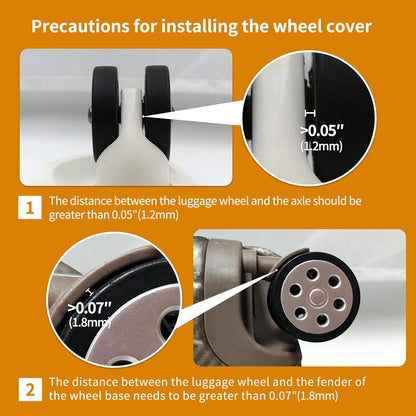 9Pack Luggage Suitcase Wheels Cover Carry on Luggage Wheels Cover for most 8-spinner Wheels Luggage Sets