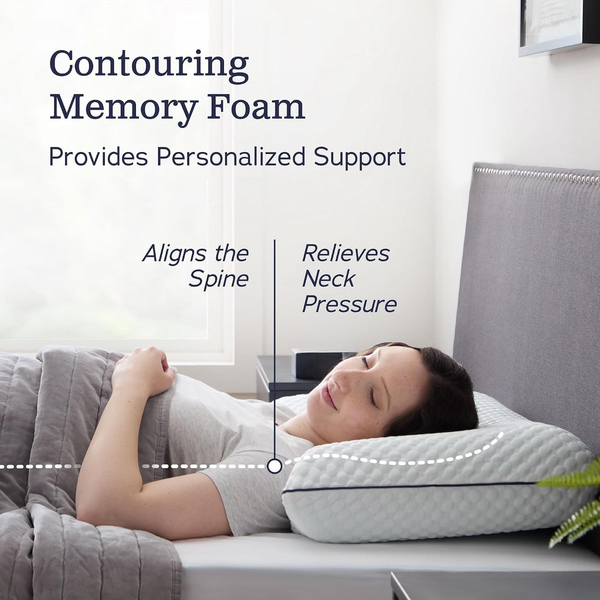 Cooling Gel Memory Foam Camping Pillow – Travel Size, Ventilated Cooling Pillow for Side & Back Sleepers, Neck Support, Compact with Carry Bag, Washable Cover